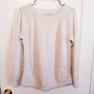 LOFT Cream Crewneck Sweater